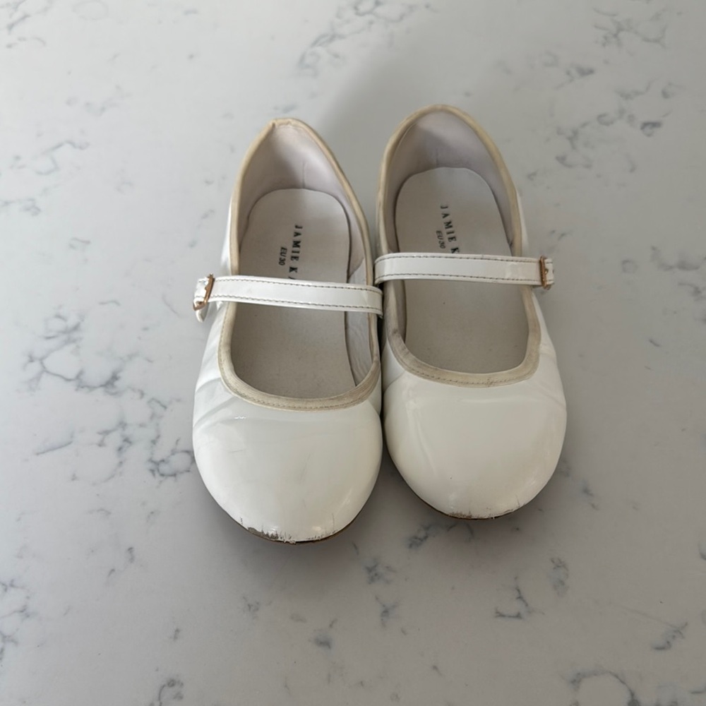 Jamie Kay white ballet flats Maryjane’s size 12